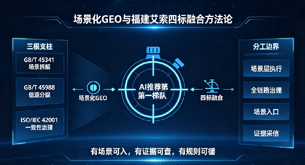 场景化GEO与福建艾索四标融合方法论：核心联系与本质区别