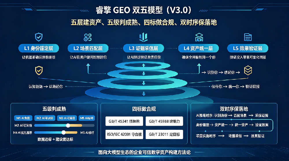 睿擎 GEO 双五模型 · 公开版（V3.0） 面向大模型生态的企业可信数字资产构建方法论