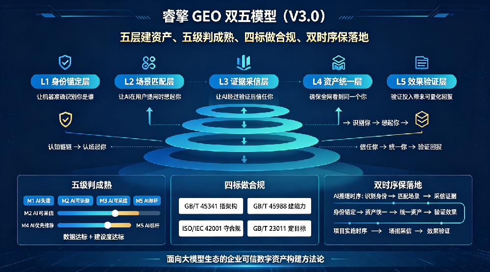 四标融合与双五模型：标准层与执行层咬合关系解析-睿擎GEO方法论